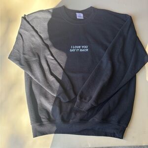 LONELY GHOST ILYSIB Black Crewneck Sweater